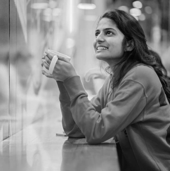 girl with cup of coffee
